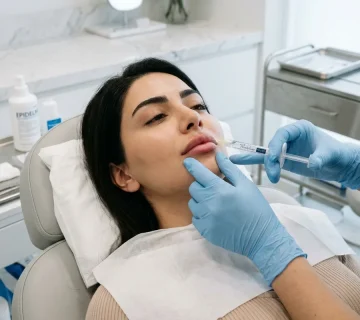 اصلاح عدم تقارن لب با تزریق فیلر