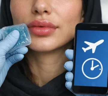 پرواز بعد از تزریق ژل لب مجاز است؟