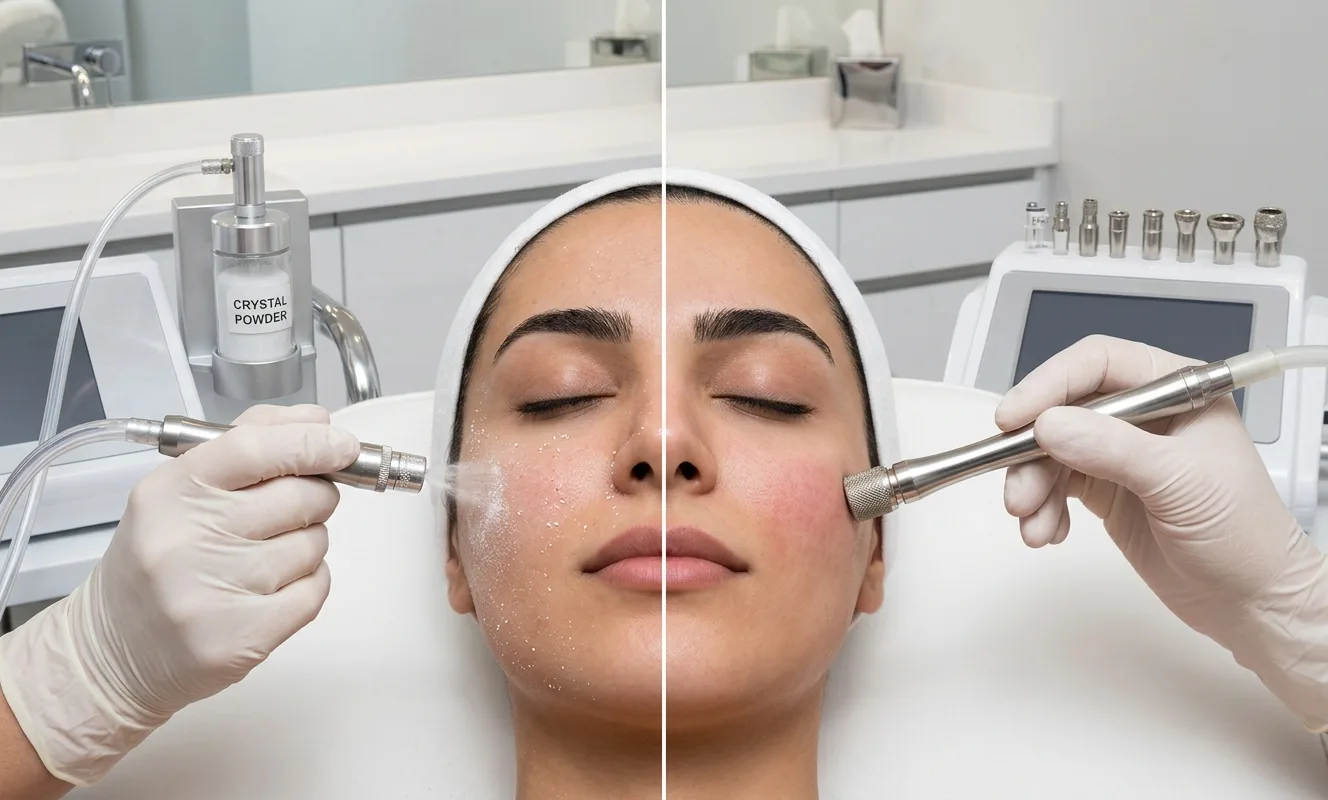 تفاوت میکرودرم ابریژن پودری و الماس