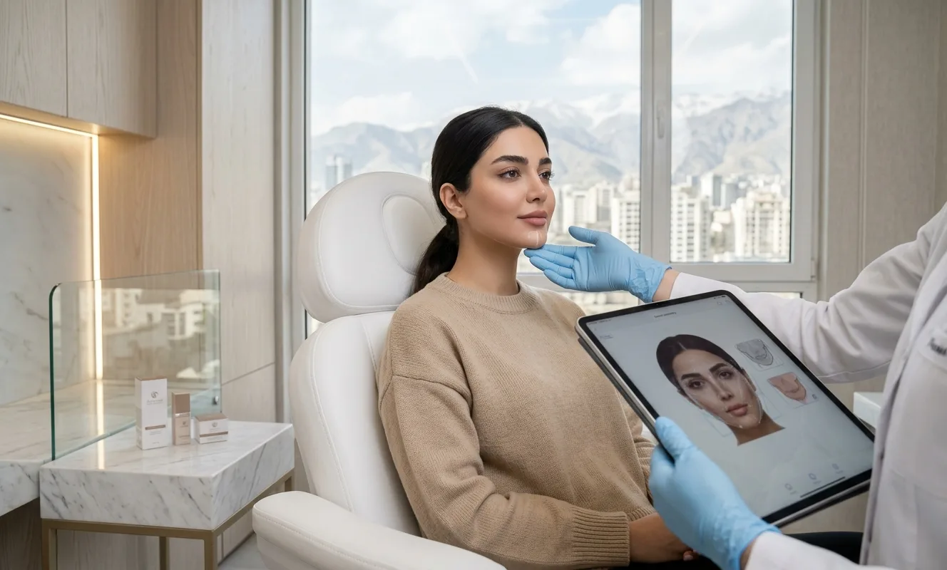 اصلاح عدم تقارن فک با فیلر شمال تهران
